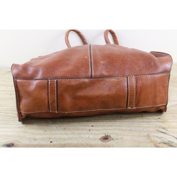 Patricia Nash Bag Brown Leather Rodano Satchel Large Shoulder Bag - Picture 7 of 16